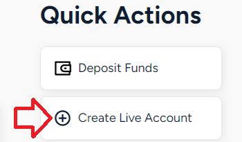 How to create a live account