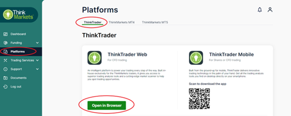 click the ‘Platforms’
