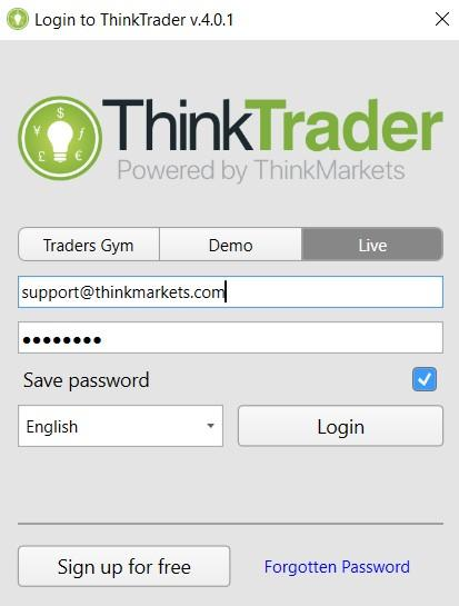 Login to ThinkTrader